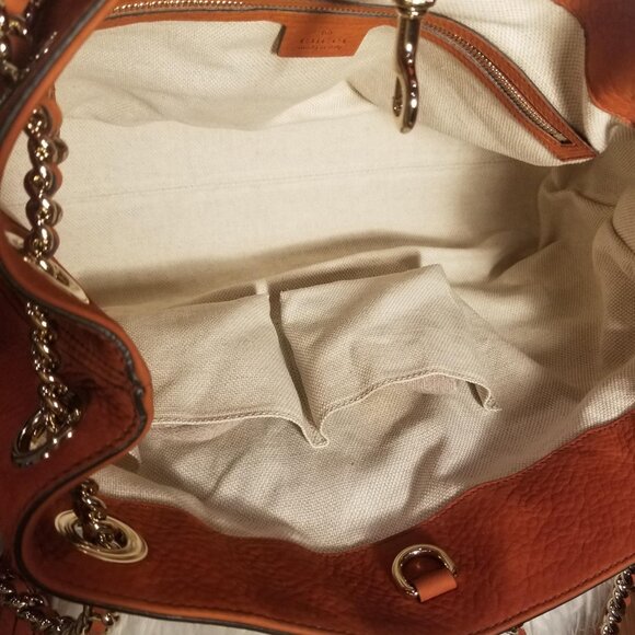 Gucci Soho Large Shoulder Bag in Rust Nubuck Leather - Picture 12 of 16
